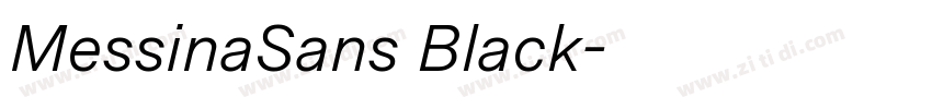 MessinaSans Black字体转换